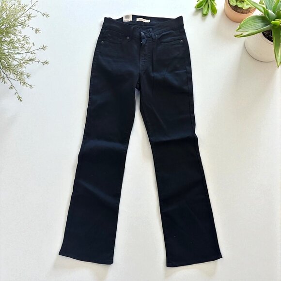 LEVIS 501 Classic Bootcut Black Mid Rise Jeans Size 4 NEW - Picture 1 of 8